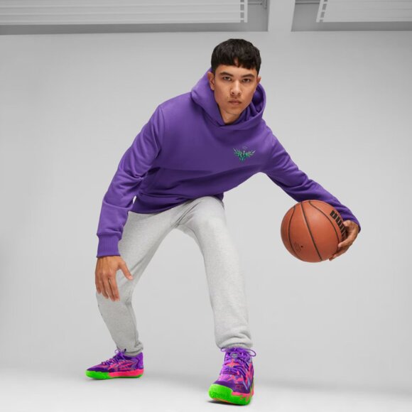 Puma x LaMelo Ball Toxic Purple Green Basketball Hoodie Men's Size XL - Picture 2 of 16